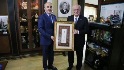 TBMM ESKİ BAŞKANI KAHRAMAN’DAN BAŞKAN METİN’E ZİYARET