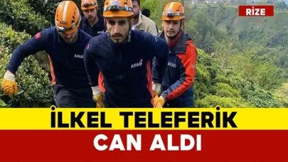 Rize’de teleferik teline takılarak düşen şahıs hayatını kaybetti