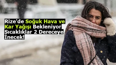 Rize'de Soğuk Hava ve Kar Yağışı Bekleniyor: Sıcaklıklar 2 Dereceye İnecek!