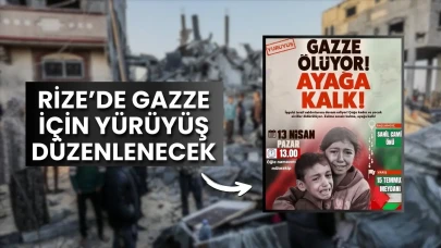 Rize'de Sivil Toplumdan Gazze İçin "Ayağa Kalk" Çağrısı