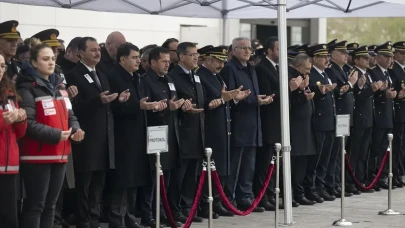 Trafik kazasında şehit olan polis memuru İbrahim Güney için Ankara'da tören düzenlendi