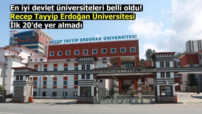 En iyi devlet üniversiteleri belli oldu! Recep Tayyip Erdoğan Üniversitesi İlk 20'de yer almadı