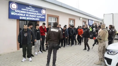 Kırklareli'nde kaçak göçmen operasyonu