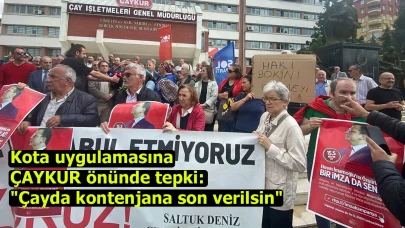Kota uygulamasına ÇAYKUR önünde tepki: "Çayda kontenjana son verilsin"