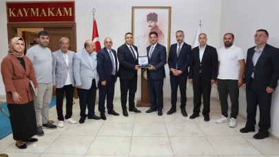 Erzurum Ticaret Borsası Heyeti, Çat Kaymakamı ve Belediye Başkan Vekilini Ziyaret Etti