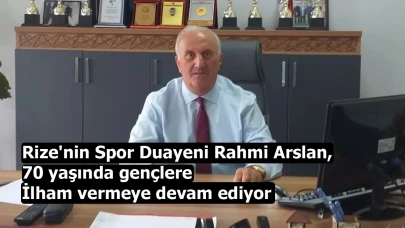 Rize'nin Spor Duayeni Rahmi Arslan, 70 yaşında gençlere ilham vermeye devam ediyor