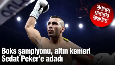 Boks şampiyonu, altın kemeri Sedat Peker'e adadı: Adınızı gururla taşıdım