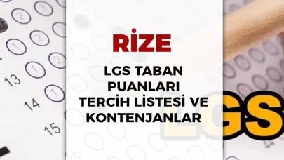 2025 Rize LGS Taban Puanları ve Yüzdelik Dilimleri Açıklandı!