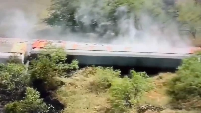 ABD’de 35 vagonlu bir tren raydan çıkıp devrildi