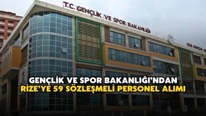 Gençlik ve Spor Bakanlığı’ndan Rize’ye 59 Sözleşmeli Personel Alımı Yapılacak
