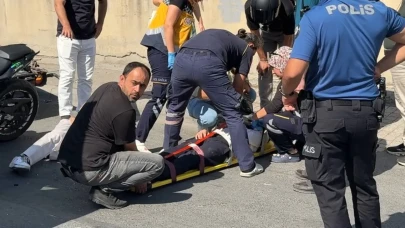 Motosiklet çekiciye çarptı: 2 kişi yaralandı