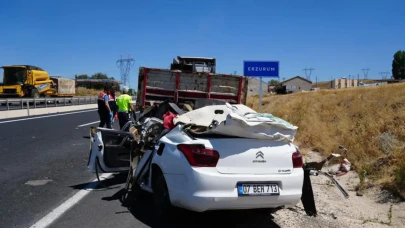 Otomobil, park halindeki tıra arkadan çarptı: 1 ölü
