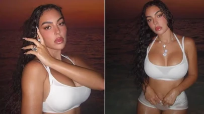 Georgina Rodriguez'in Beyaz Mini Şort ve Sütyen Kombini Gündem Oldu!