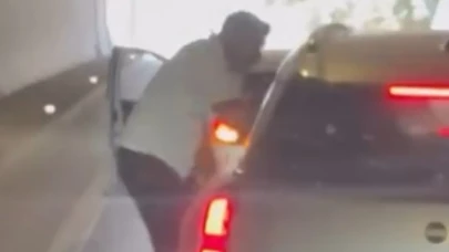 Ümraniye'de tünelde yol verme tartışması kamerada