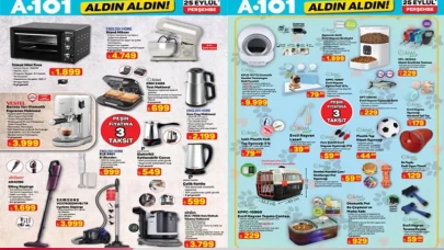 A101 25 EYLÜL AKTÜEL ÜRÜN KATALOĞU: A101’DE BU HAFTA NELER VAR?