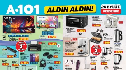 A101 25 Eylül 2025 Aktüel Ürünler Kataloğu