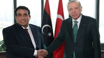 Cumhurbaşkanı Erdoğan, Libya Başkanlık Konseyi Başkanı el-Menfi ile görüştü