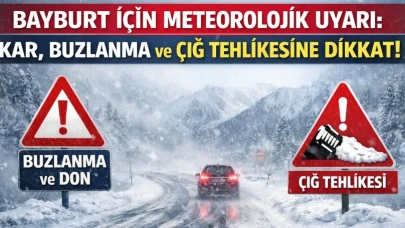 Bayburt'ta Kar ve Buzlanma Uyarısı: Sürücülere Dikkatli Olmaları Tavsiye Edildi
