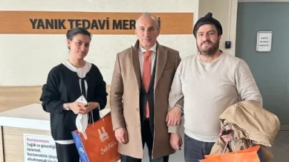 Erzurum'daki yangın sonrası yaralılara belediye ziyareti ve geçmiş olsun temennileri iletildi