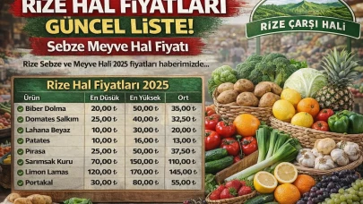 Rize Hal Fiyatları Güncel Liste! Sebze Meyve Hal Fiyatı