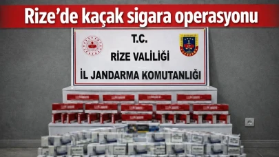 Rize’de kaçak sigara operasyonu