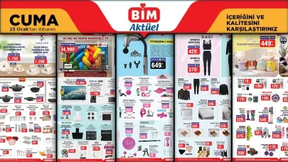 BİM’de 23 Ocak 2026 tarihli aktüel ürünler kataloğu yayımlandı! Bu Cuma fırsatlarla dolu ürünler neler? İndirimdeki ürünler arasından hangilerini kaçırmamalısınız?