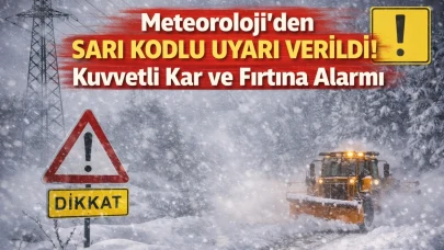 Meteoroloji'den sarı kodlu uyarı verildi! Kuvvetli kar ve fırtına alarmı