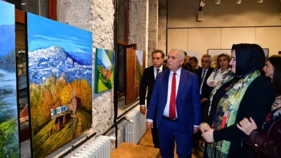 Trabzon Güzel Sanatlar Galerisi'nde 'Dağların Sesi' sergisi sanatseverlerle buluştu