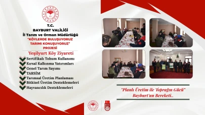 Bayburt’ta “Köylerde Buluşuyoruz, Tarımı Konuşuyoruz” Projesi Kapsamında Üreticilerle Buluşma