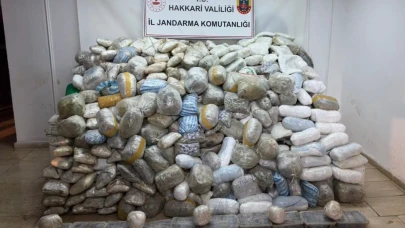 Hakkâri'de 348 kilo uyuşturucu ele geçirildi