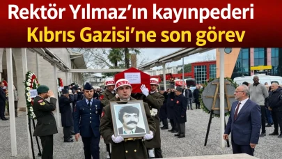 Rektör Yımaz'ın kayınpederi Kıbrıs Gazisi'ne son görev
