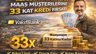 Rize’de VakıfBank’tan Maaş Müşterilerine 33 Kat Kredi Fırsatı