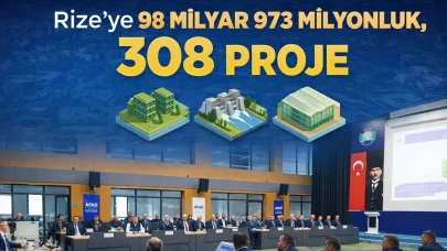 Rize'ye 98 Milyar 973 Milyonluk, 308 proje