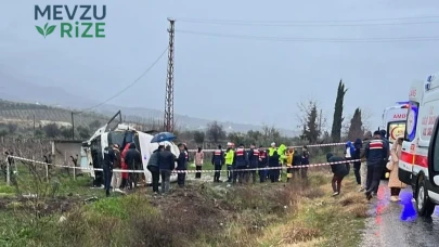 Denizli'de memurları taşıyan servis üzüm bağına uçtu! Çok sayıda yaralı var