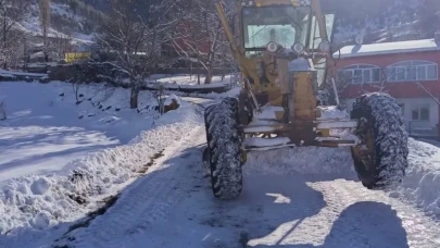 Şenkaya'da kar temizleme çalışmalarıyla yollar ulaşıma açılıyor, ekipler aralıksız sahada!
