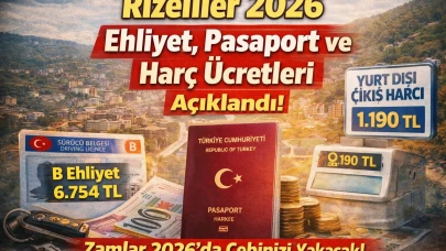 Rizeliler 2026 Ehliyet, Pasaport ve Harç Ücretlerini Yakından İlgilendiriyor