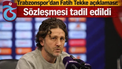 Trabzonspor’dan Fatih Tekke açıklaması: Sözleşmesi tadil edildi
