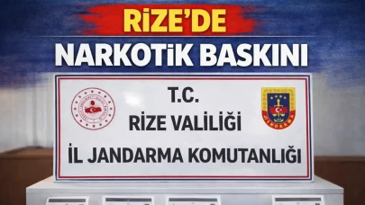 Rize’de Narkotik Baskını