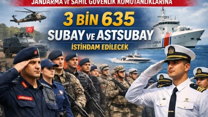 Jandarma ve Sahil Güvenlik Komutanlıklarına 3 bin 635 subay ve astsubay istihdam edilecek
