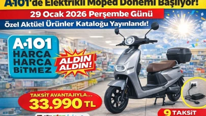 A101'de Elektrikli Moped Dönemi Başlıyor! 29 Ocak 2026 Perşembe Günü Özel Aktüel Ürünler Kataloğu Yayınlandı!