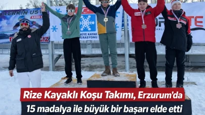 Rize Kayaklı Koşu Takımı, Erzurum'da 15 madalya ile büyük bir başarı elde etti
