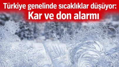 Türkiye genelinde sıcaklıklar düşüyor: Kar ve don alarmı