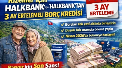 Rizeliler İçin Halkbank’tan 3 Ay Ertelemeli Borç Kredisi