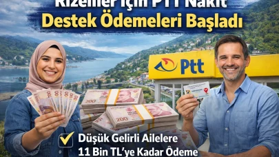 Rizeliler İçin PTT Nakit Destek Ödemeleri Başladı