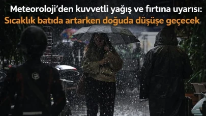 Meteoroloji’den kuvvetli yağış ve fırtına uyarısı: Sıcaklık batıda artarken doğuda düşüşe geçecek