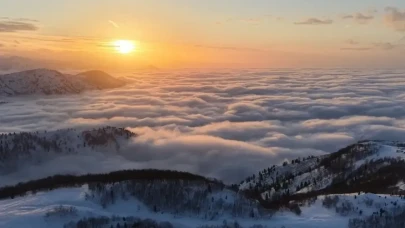 Rize'nin Yaylasında Bulutların Benzersiz Deniz Manzarasıyla Dansı!