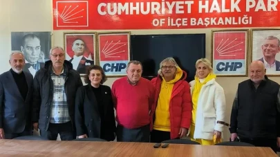 DİSK Emekli-Sen'den CHP Of İlçe Başkanlığı'na Resmi Ziyaret Gerçekleştirildi