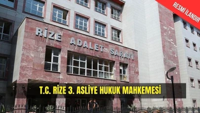 T.C. RİZE 3. ASLİYE HUKUK MAHKEMESİ