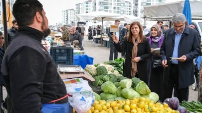 Diyarbakır’da pazarda çok dilli etiket uygulaması
