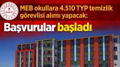 MEB okullara 4.510 TYP temizlik görevlisi alımı yapacak: Başvurular başladı